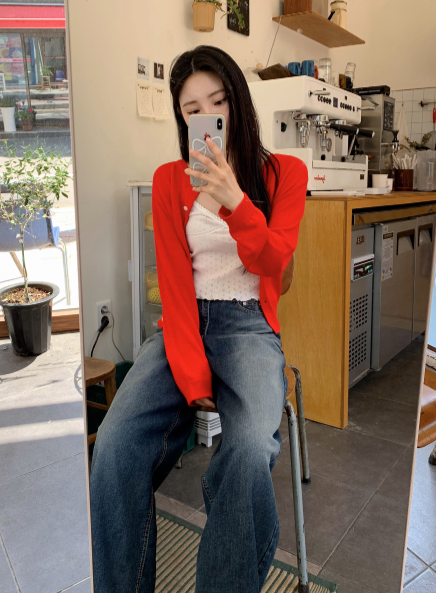 TY Deep Blue Washed Denim Wide Pants