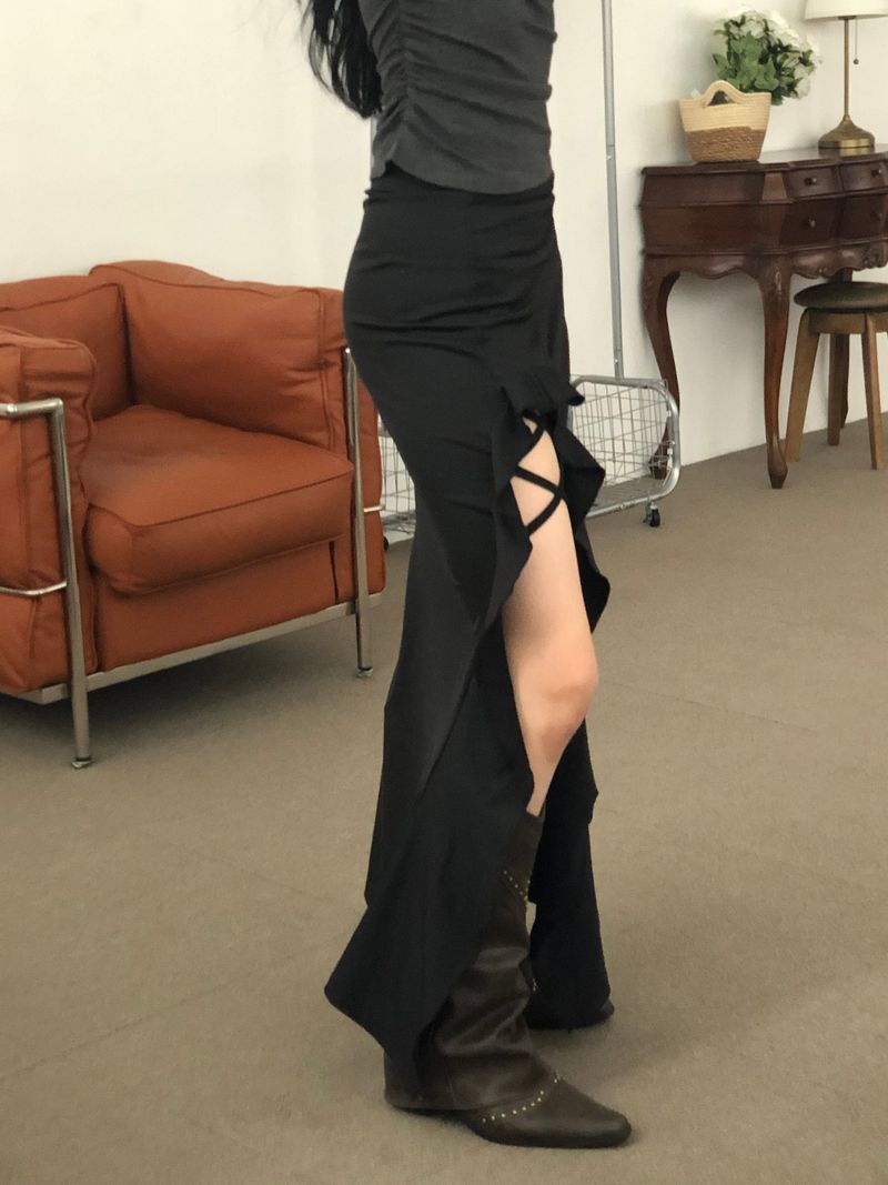 Xx Ruffle Long skirt