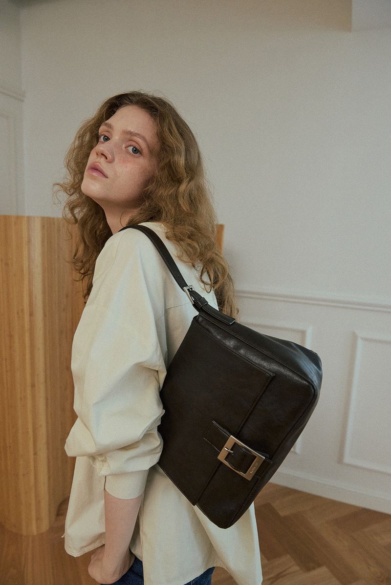 MADE_Clasp Bag/ DARK BROWN