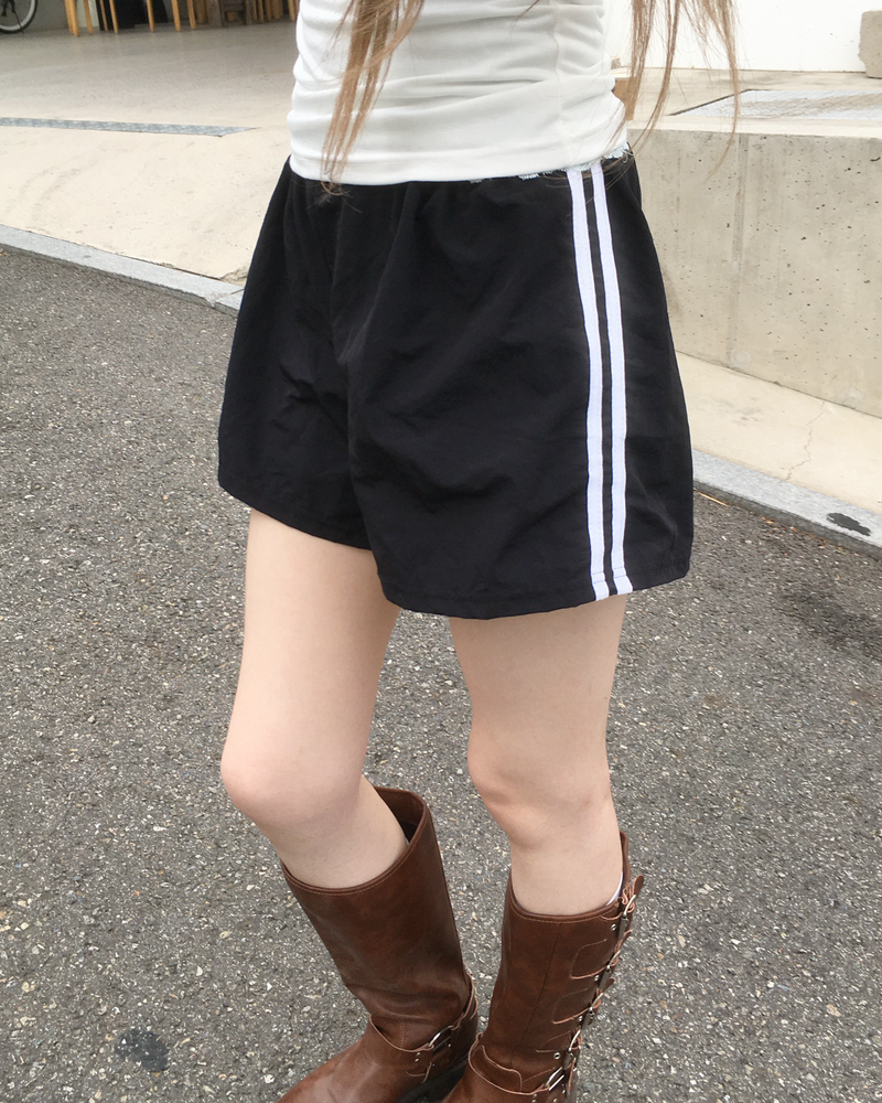 Nylon track shorts