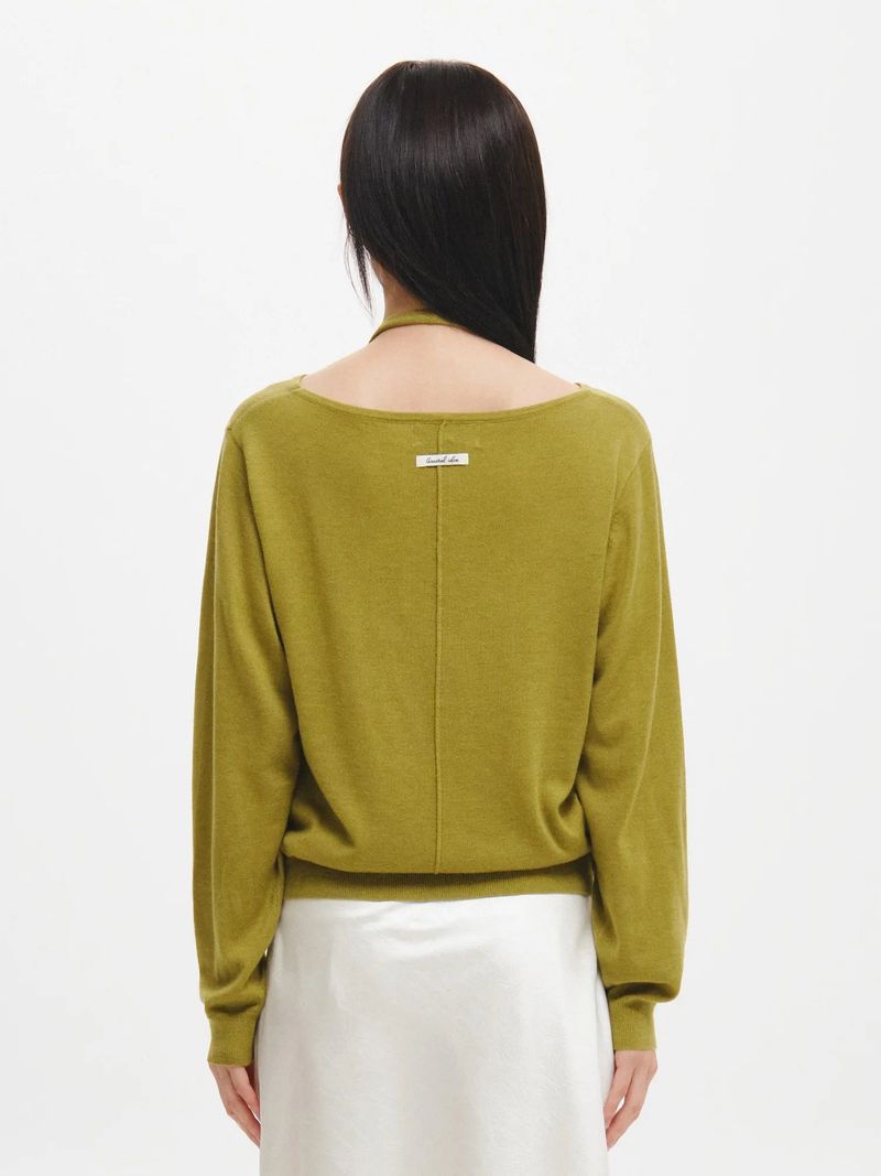 RELAXED HALTER LAYERED PULLOVER