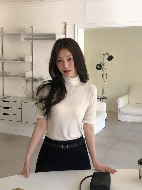 SHOPPERLAND（ショッパーランド）の「KM タートルネック 半袖Tシャツ (4color)（トップス）」