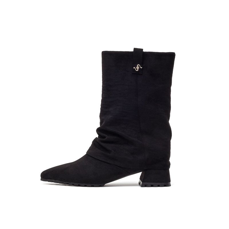 SSIMEEZ（シミズ）の「Slouchy Walker Boots(Suede Black)（Shoes）」