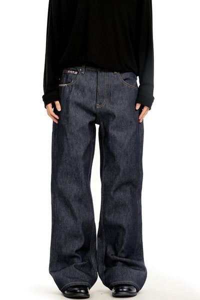 Raw Denim Flare Jeans