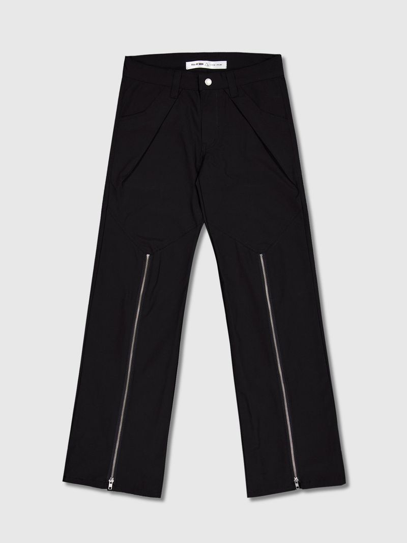 Ghost In The Shell Zip Pleat Pants (Black)