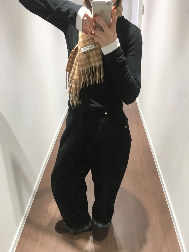 [MD Pick] Non-Fade Check Roll-up Denim (2 Colors)