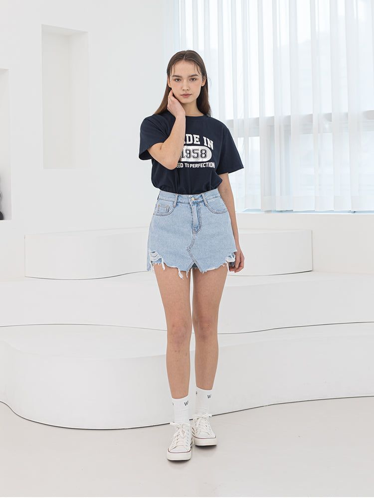 W65 DENIM SKIRT PANTS_LIGHT BLUE