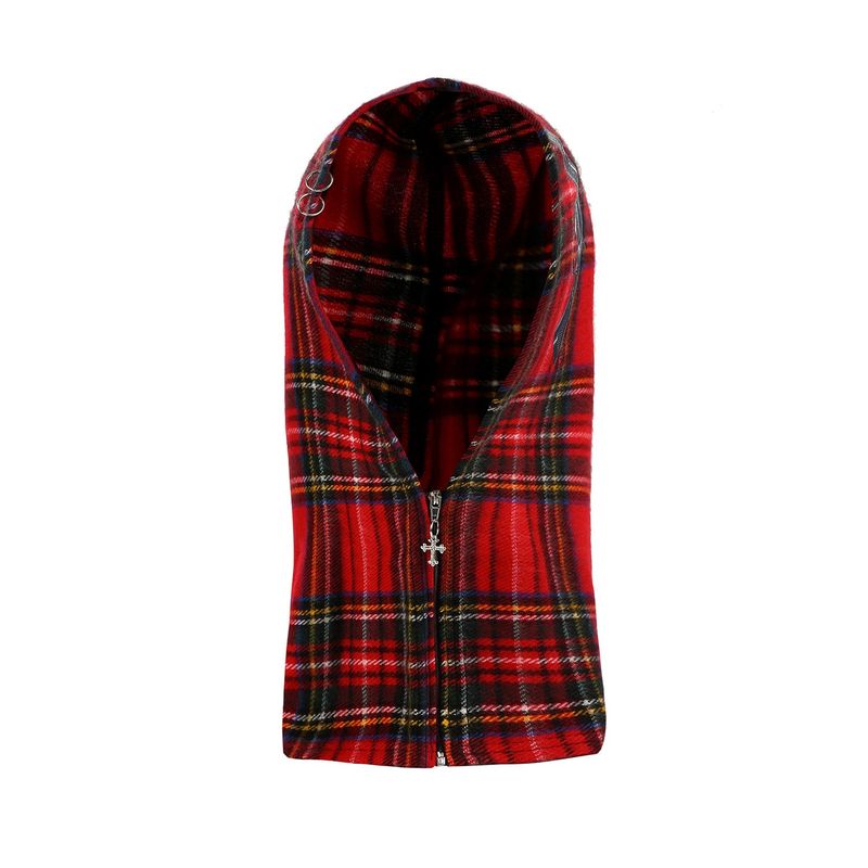 1 5 pistol check balaclava - RED