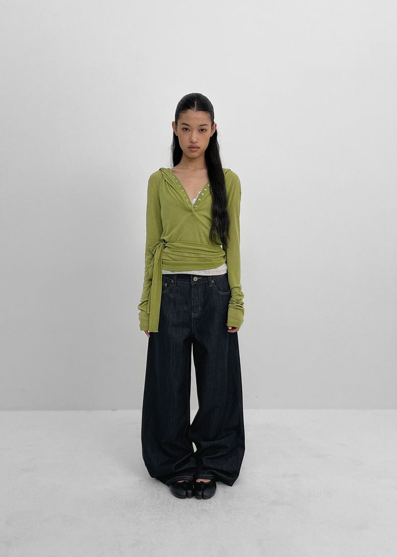 [MADE] Timoro Back-Strap Wide Denim Pants