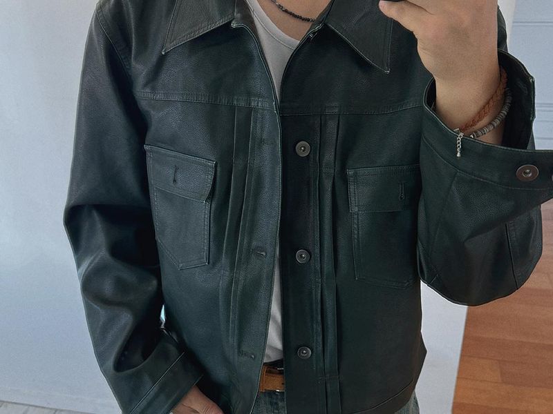ASCLO Tracker Crop Leather Jacket (3color)