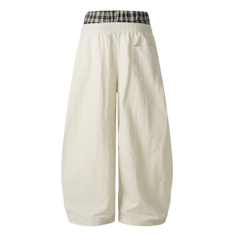 97 Checked Waist Wide Pants