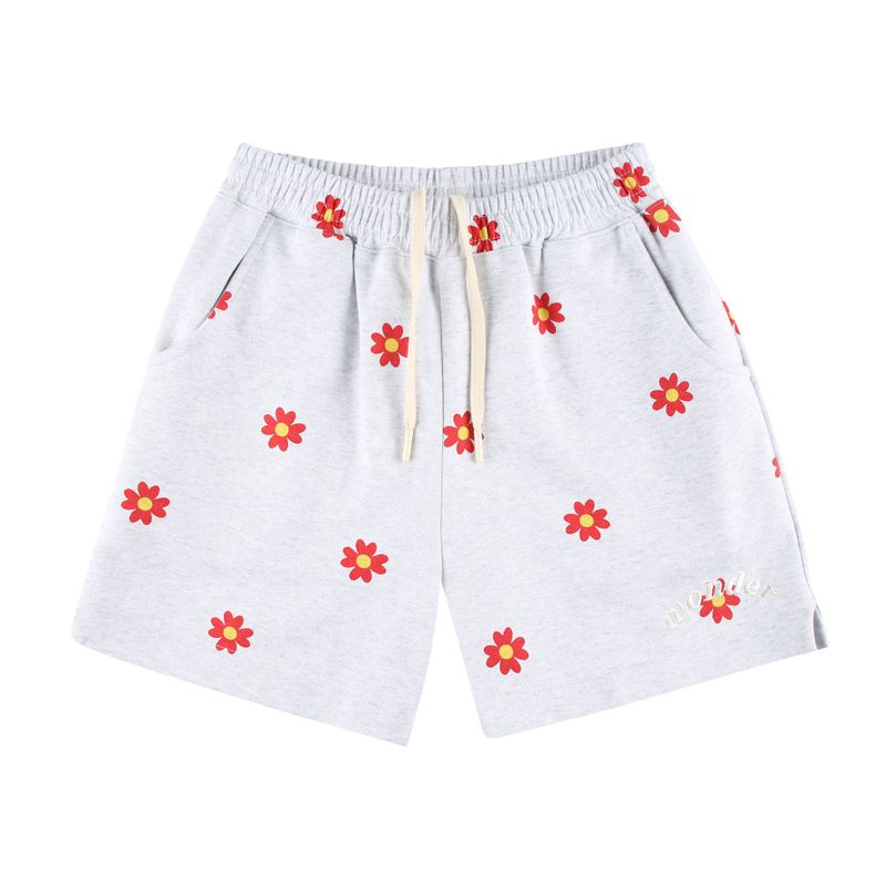 wonder visitor（ワンダービジター）の「Red flower pattern Shorts [Light grey]（Pants）」