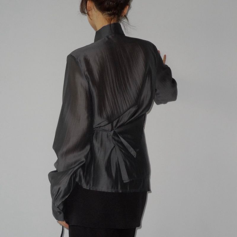 Sheer Wrap Shirt - 3colors