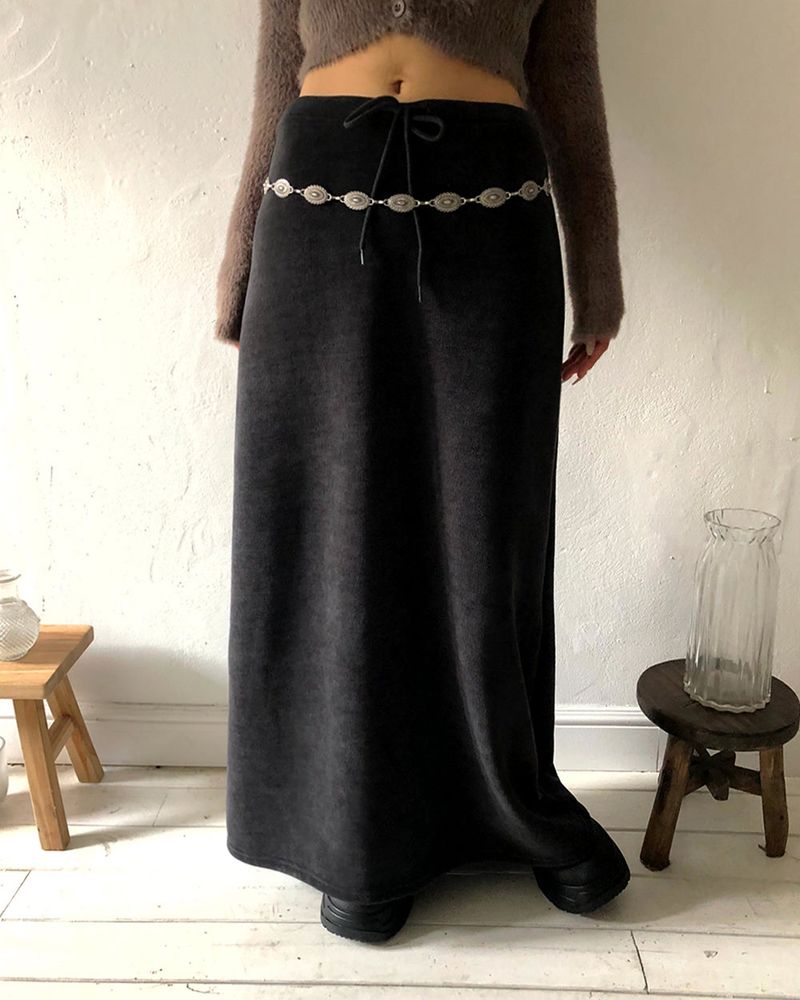 Rubin Corduroy Fleece Long Skirt