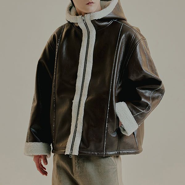 ROMANTIC CROWN(ロマンティッククラウン)の「BIKER MOUTON JACKET(Jackets/Outerwear)」