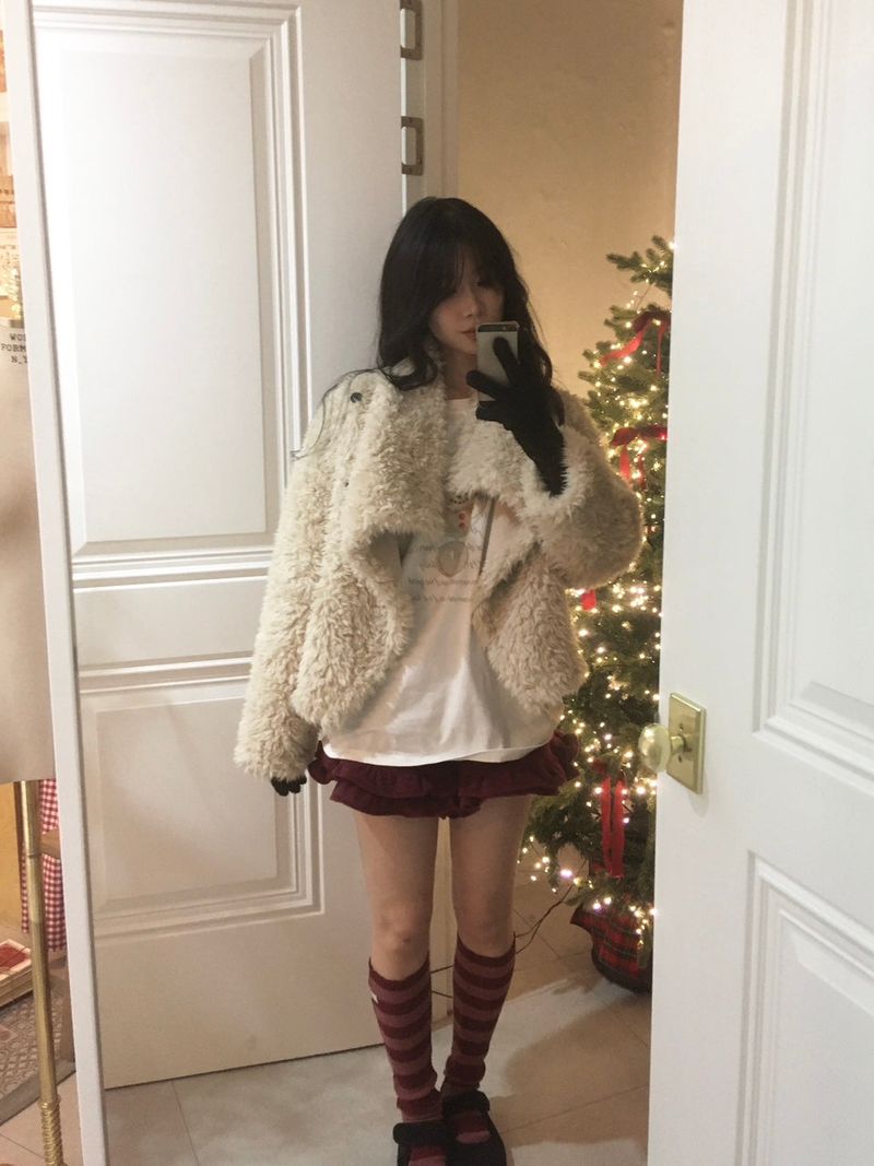 fleece frill shorts