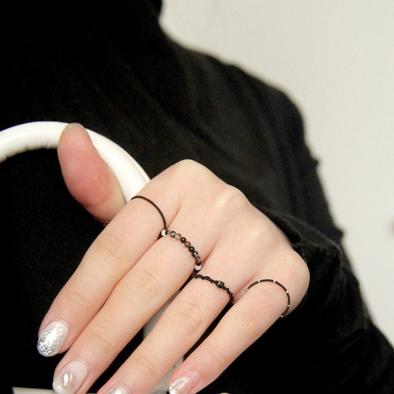 [CCNMADE] 菊 Black Cube Crystal Ring 10.ALL BLACK