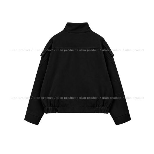 Senan Unbalance High-Neck Belted Jacket