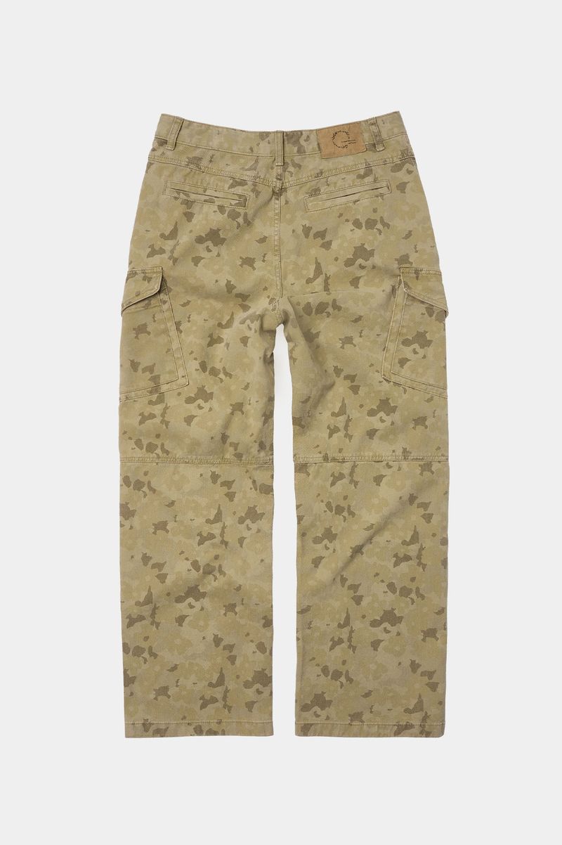 Overlap Pocket Camo Pants (Washed Beige)