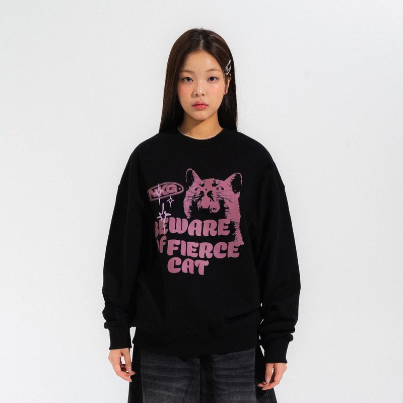 BEWARE SWEATSHIRTS-BLACK