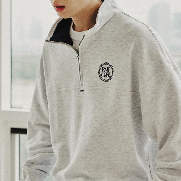 ROMANTIC CROWN(ロマンティッククラウン)の「CIRCLE LOGO COTTON ANORAK_LIGHT GREY(Tops)」