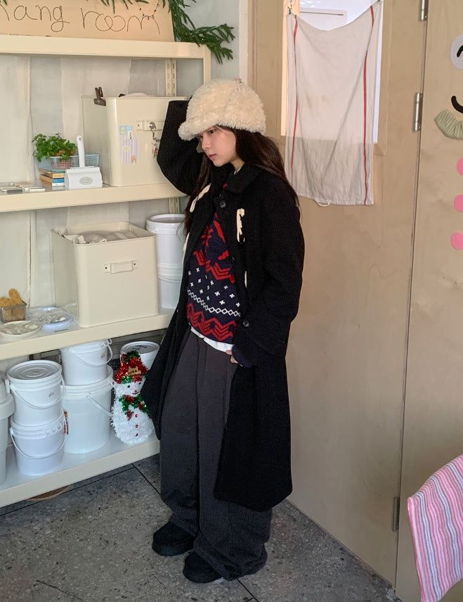 Sobum Reversible Wool Earflap Trooper Hat