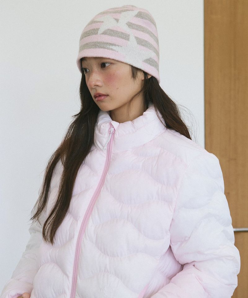 STRIPED TWIN STAR BEANIE PINK(CV2GFUAB30A)