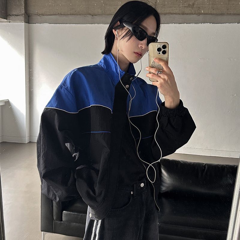 2PLAN（ツープラン）の「ライン配色ウィンドジャケット (2 color)（Jackets/Outerwear）」