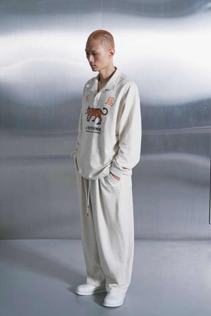 MU-WI PIN-KNIT COLLAR-TEE (Oatmeal)