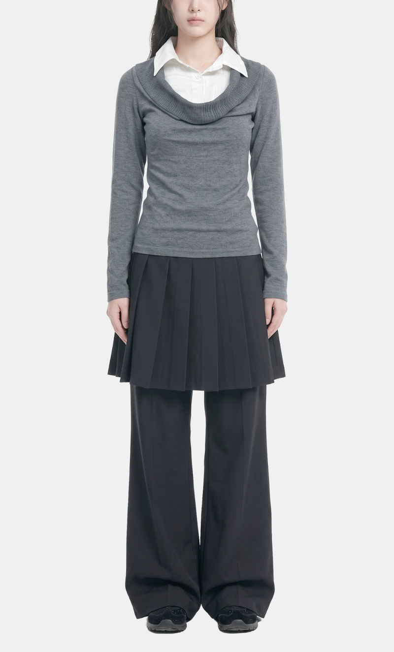 Marlowe Drape Neck Knit Top