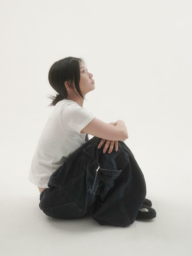 Drop buckle cargo denim pants -2C