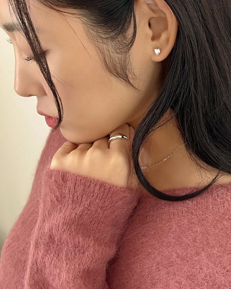 Bijou cubic earring (silver)