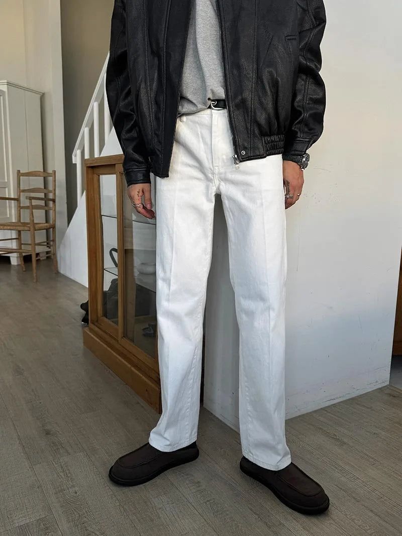 ASCLO（エジュクロ）の「ASCLOバックバンディングデニムパンツ (White)（パンツ）」
