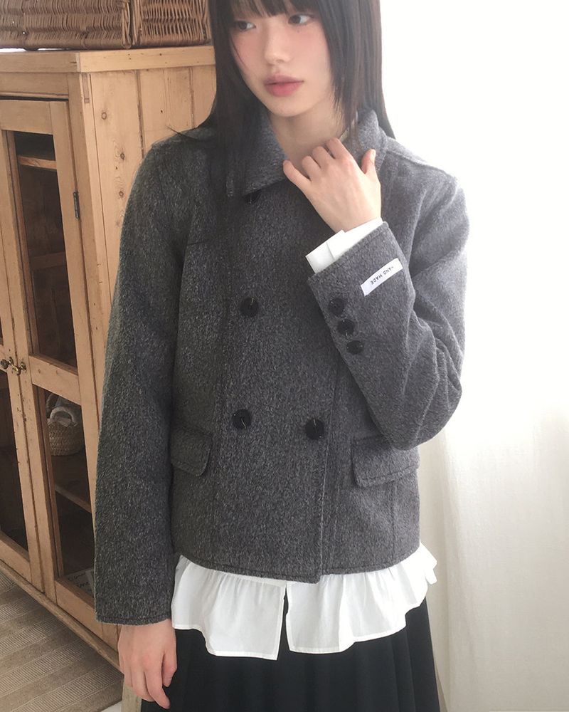 WONDER WONDER（ワンダーワンダー）の「Romkin incision collar short jacket coat（Jackets/Outerwear）」