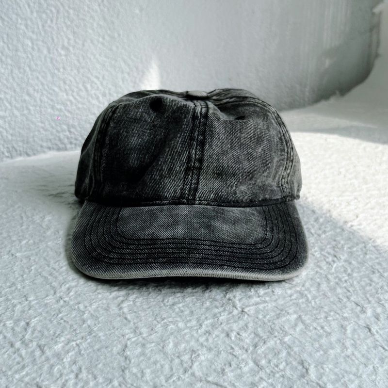 Charcoal Washed Retro Dad Cap
