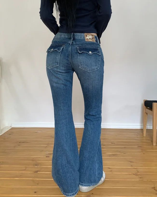 Fuzz Wingflap Low Bootcut Denim Pants