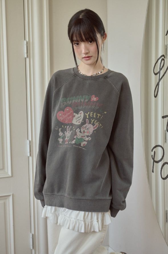 CPGN studio（コンパーニョ）の「Bunny Bunny Raglan Pigment Sweatshirt（Tops）」