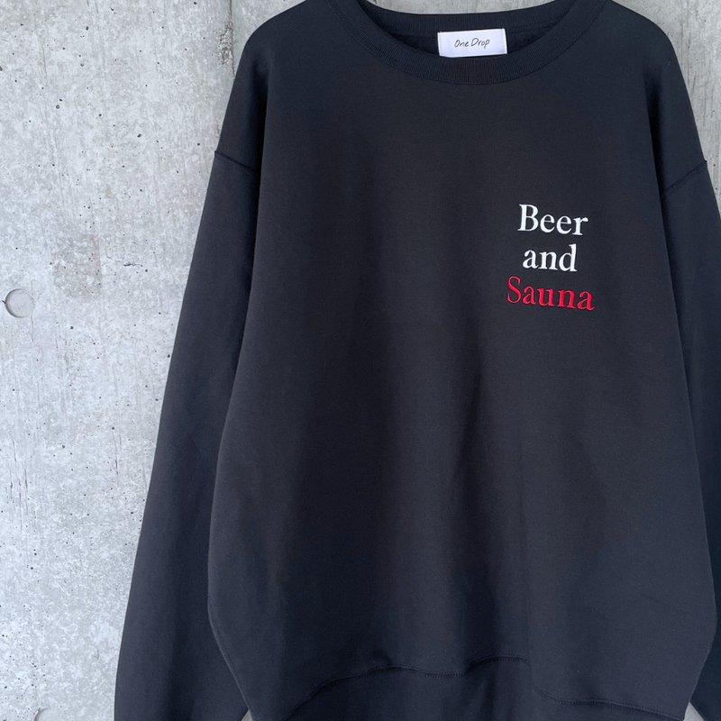 OneDrop Beer and Sauna 刺繍logo スウェット