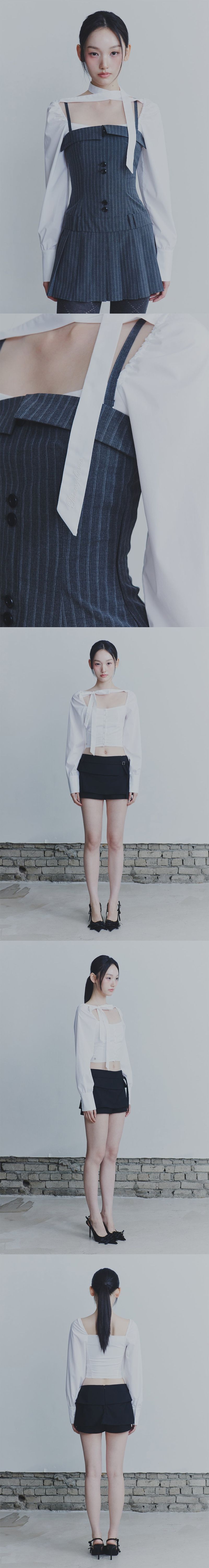 BIANCA SQUARE NECK BLOUSE white