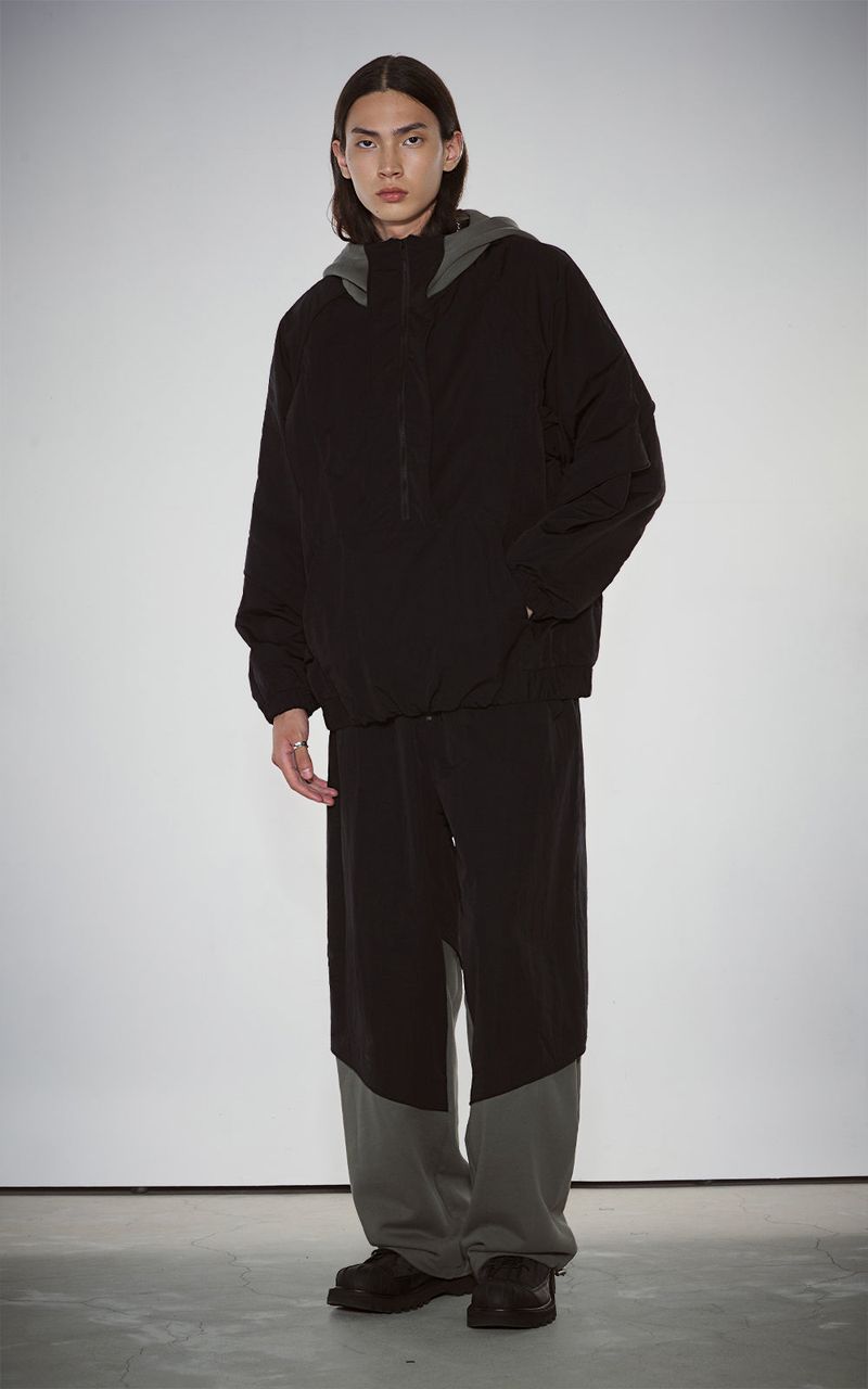PIPPING MIX PANTS_BLACK