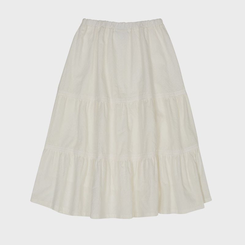 Lace Flare Midi Skirt