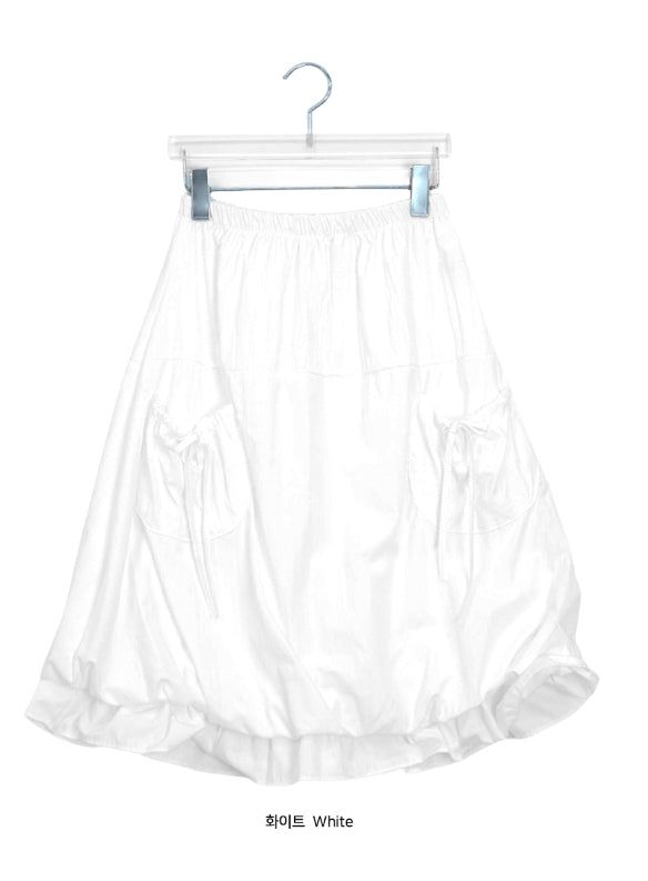 Dorian Pocket Pumpkin Balloon Midi Skirt