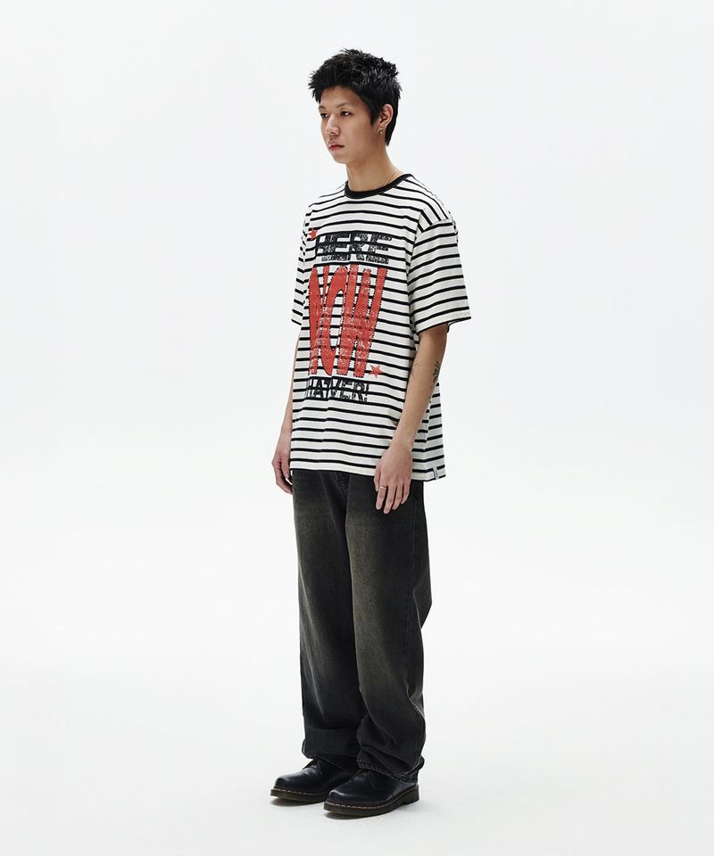 HERE NOW ストライプTシャツ