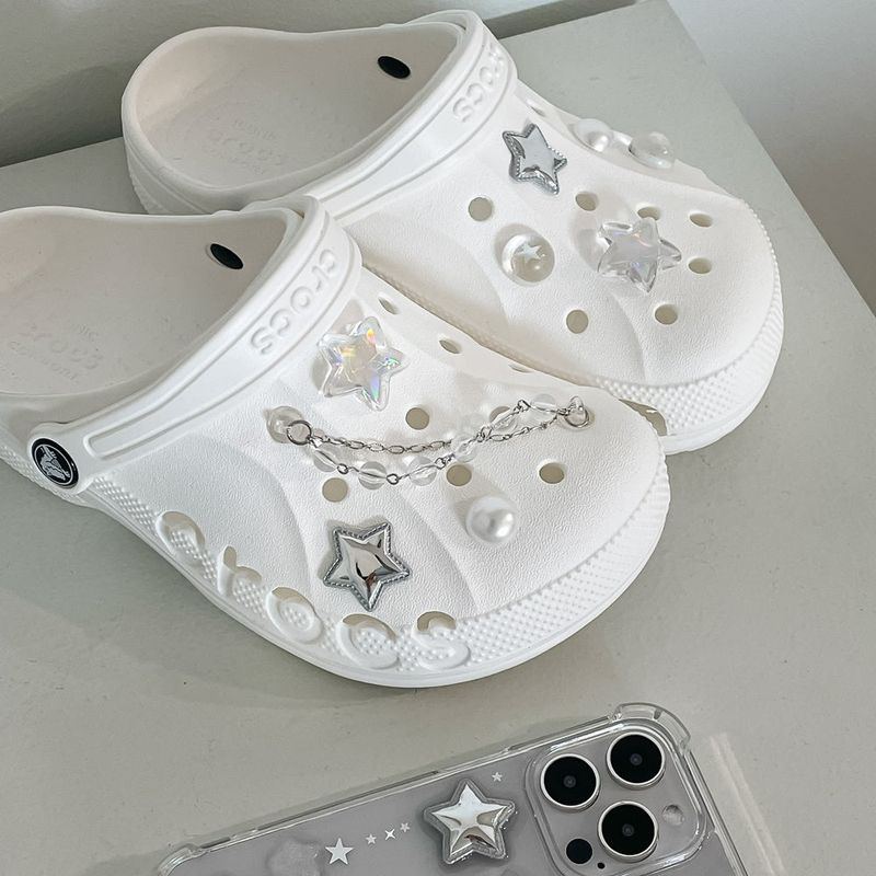 [made]hologram star resin shoes charm set 
