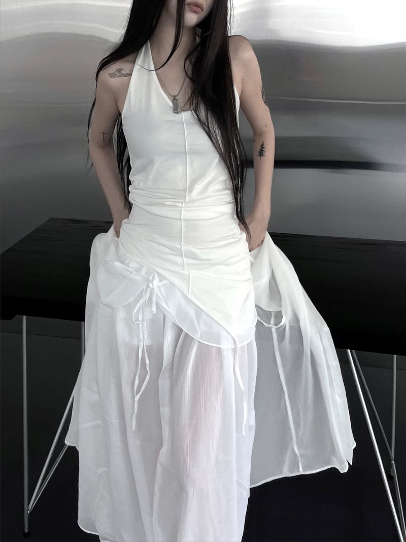 clean unbalanced strap sleeveless (2color)