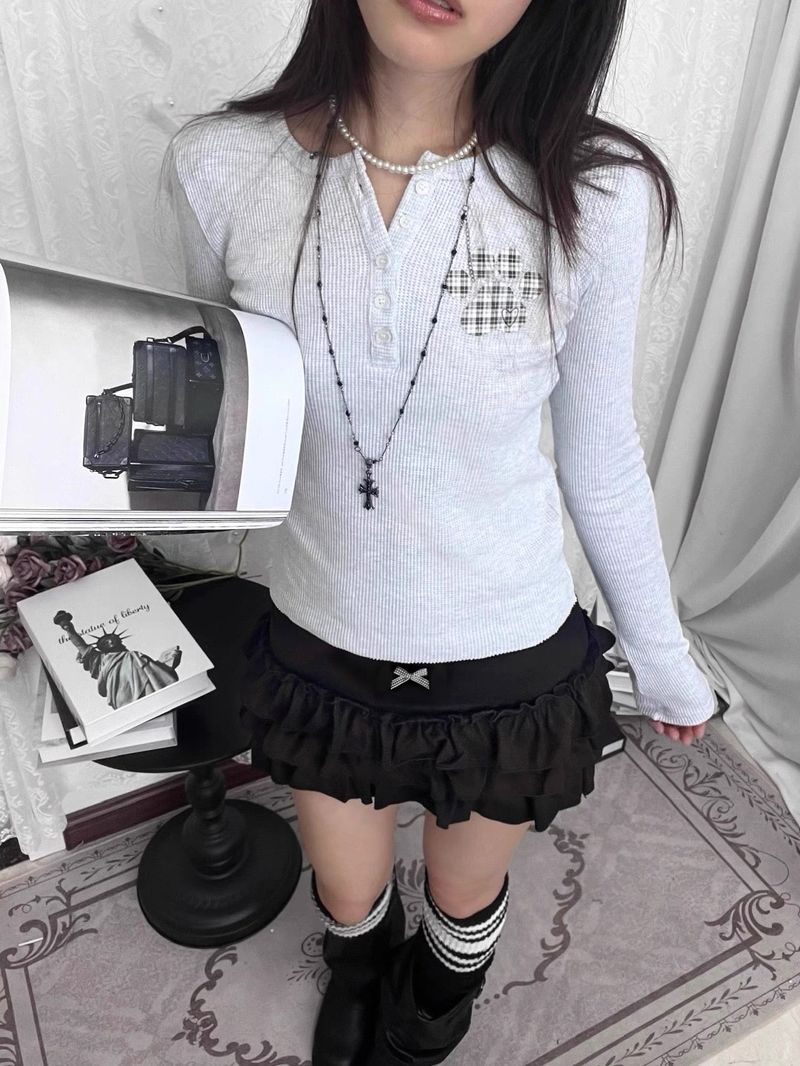 Black Bow Tiered Skirt