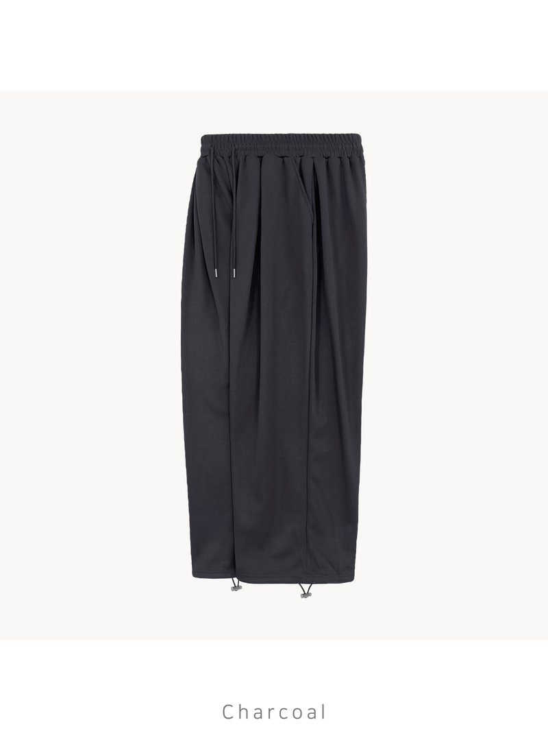 Double-pleated wide string pants 5COLOR