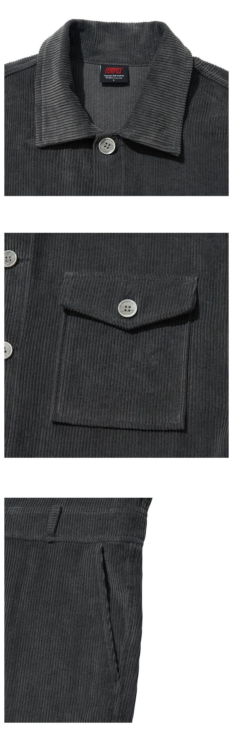 CASA CORDUROY JUMPSUIT [CHARCOAL]