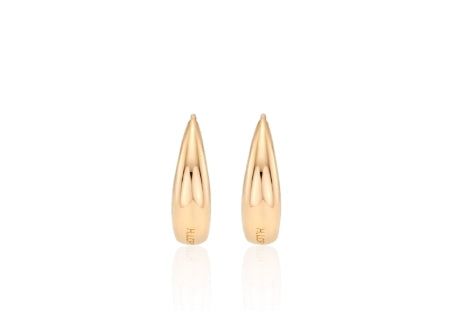 26SS★ Champagne First Moon Silver One-Touch Earrings S