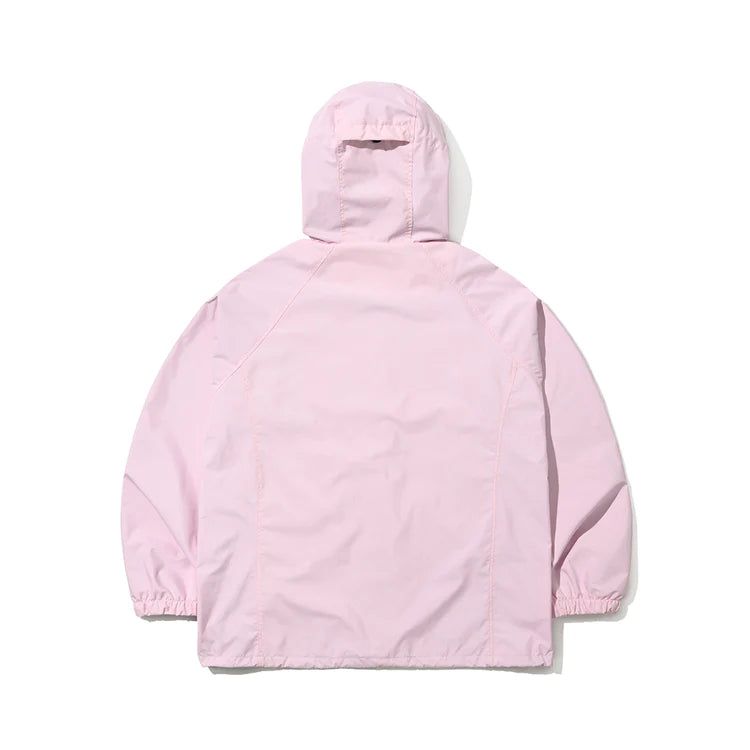 SOFT LIGHT HOODED JACKET - NAVY/BABY PINK